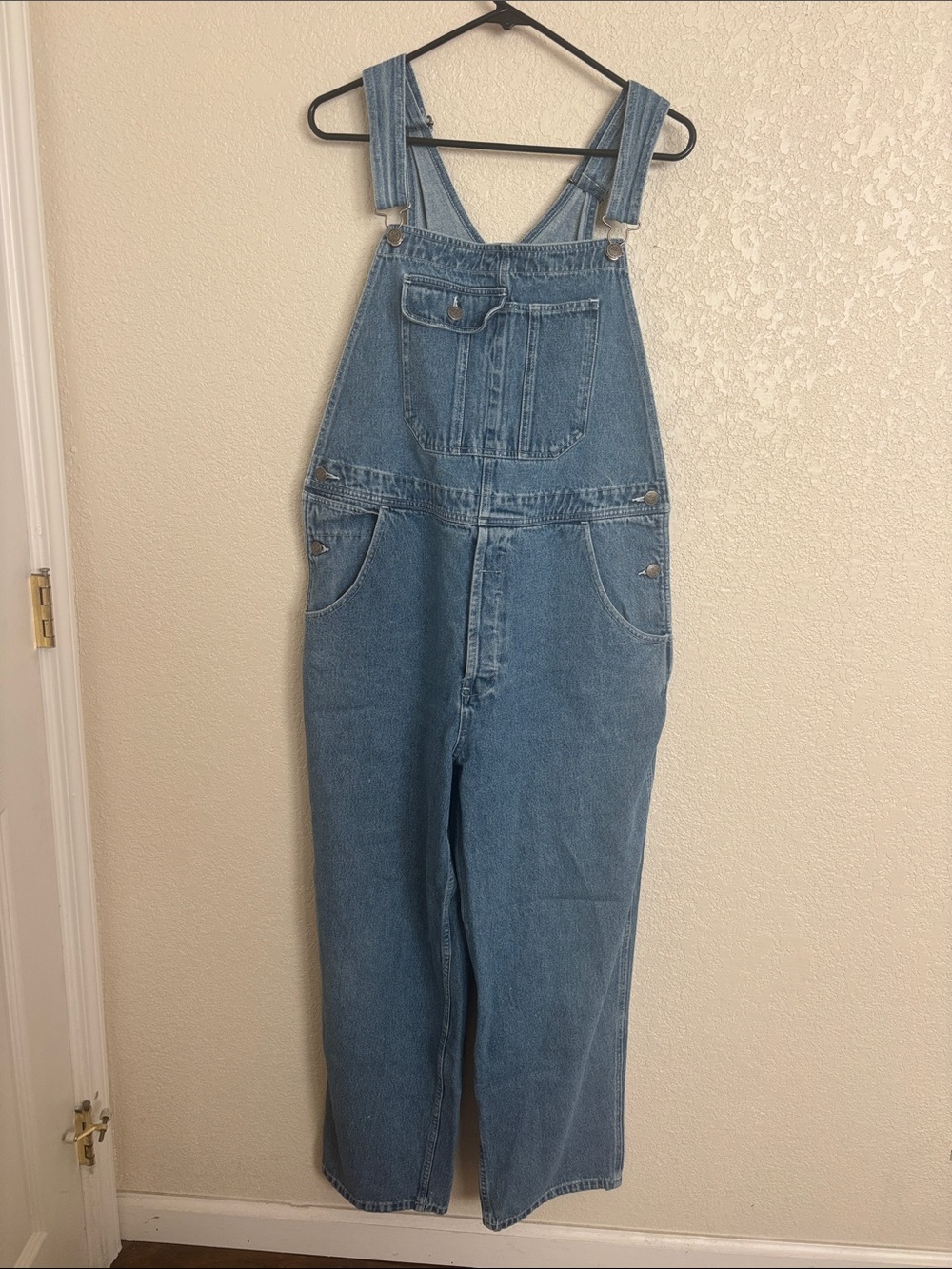 Classic Denim Overalls in Light Blue
